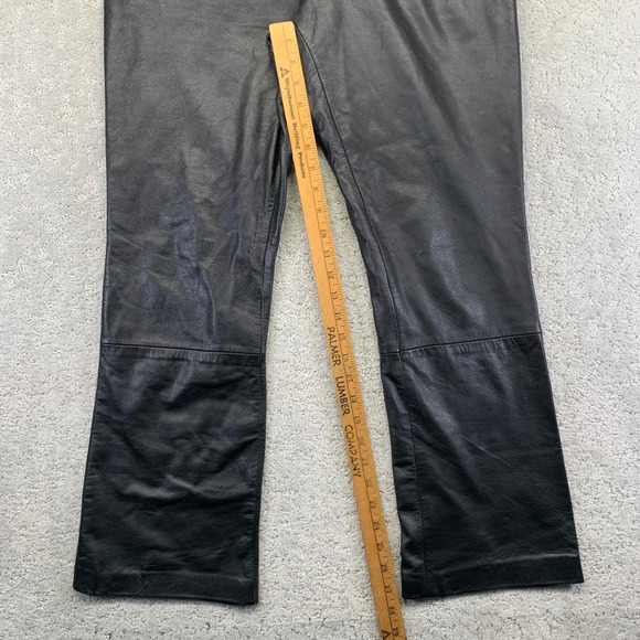 Vintage Maxima Wilsons Leather Pants Womens Size 12 Black Bootcut High Waist - Picture 9 of 13